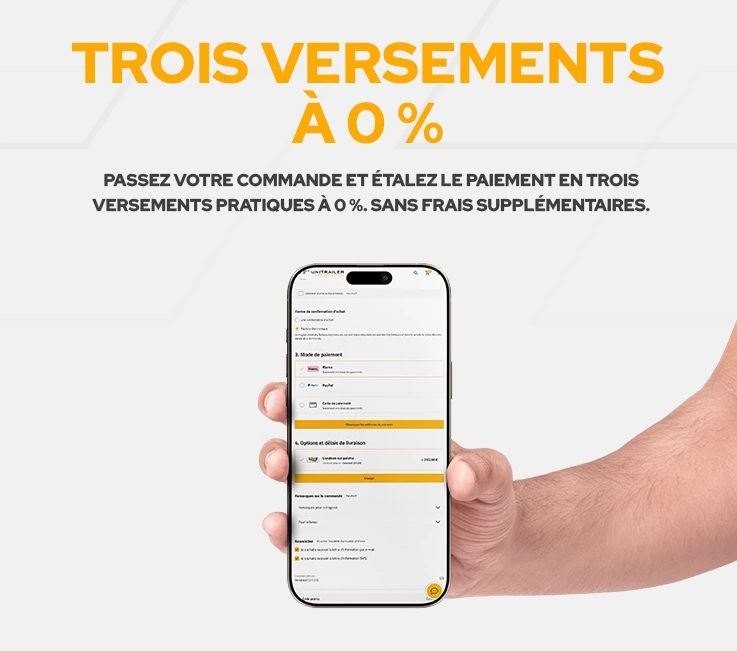 Trois versements à 0 %