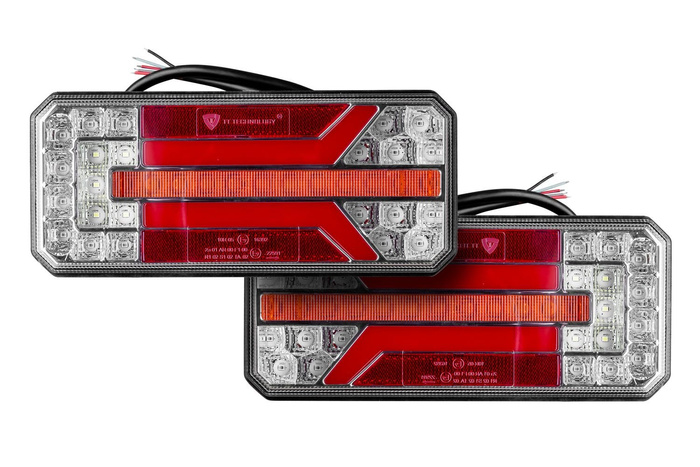 Set : 2 feux de remorque à diode LED arrière avec clignotant dynamique