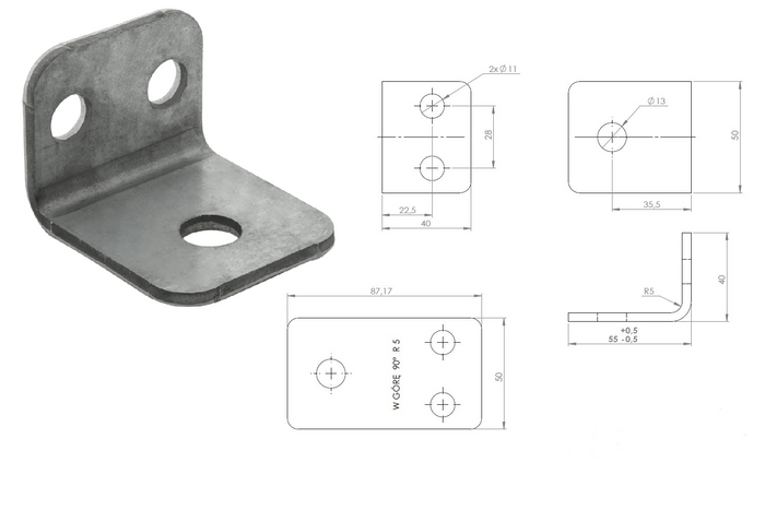 Système de levage à manivelle UNITRAILER avec poignées pour le basculement et le déchargement de remorque, plateau de 1000 kg (500-865 mm).