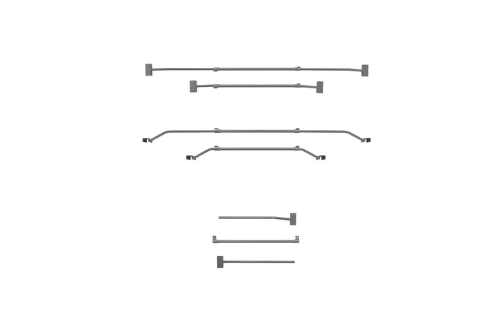 Support de bâche plate pour remorque ProPlus 340914V01, réglable de 100 à 155 cm
