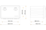 Boîte, coffre à outils  DAKEN 81104 JUST 600x415x460mm 70l avec supports de montage