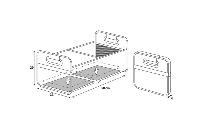 Panier de courses pliable LAMPA Shop&Store L 50 x 33 cm