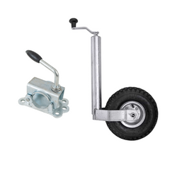 Roue jockey avec bride en fonte KNOTT TK48+LBG48 150 kg 48 mm 500-720 mm