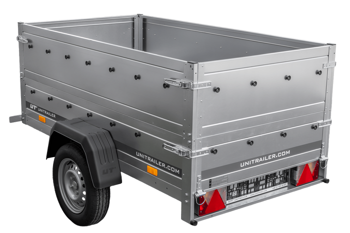 Remorque Garden Trailer 200 KIPP avec roue jockey et rehausses des ridelles