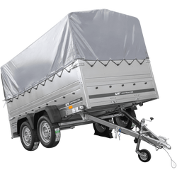 Remorque légère 264x150 UNITRAILER GARDEN 265/2 KIPP avec côtés BIS, châssis H-800 et bâche grise