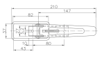 Crochet latéral de remorque UNITRAIER ZB-01/BV 10-1