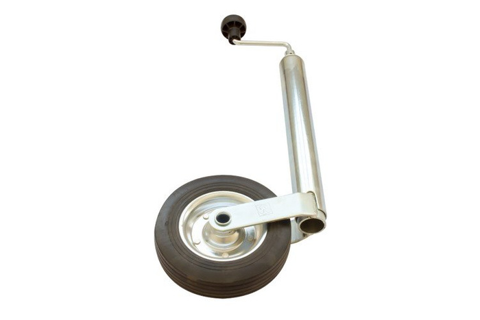 Roue jockey avec collier en fonte WINTERHOFF ST48-200VB+KLE48-G, 150 kg, 48 mm, 505-725 mm