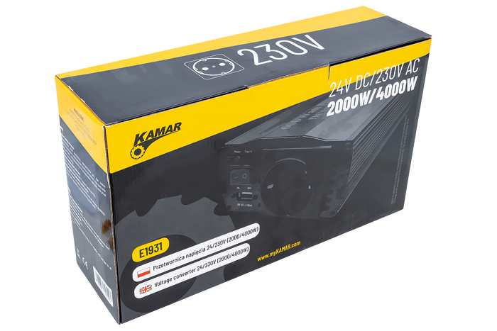 Convertisseur de tension 24V/230V (2000/4000W) KAMAR E1931