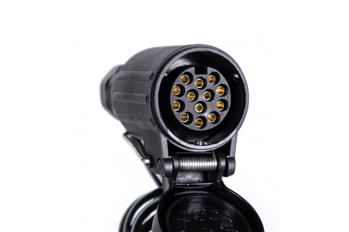 Câble électrique spiralé KAMAR E1384, 3 m, 12 V, prise 13 broches