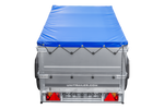 Remorque à un essieu 200x106 UNITRAILER GARDEN 200 KIPP avec côtés BIS et bâche bleue