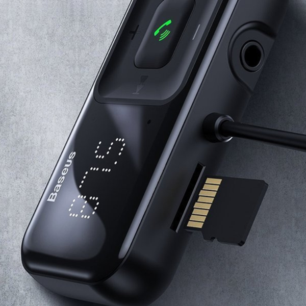 Émetteur FM BASEUS T type S-16 Bluetooth 5.0 MP3 + chargeur de voiture 2 ports USB