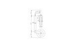 Roue jockey avec collier WINTERHOFF ST48-200V+KLE48, 150 kg, 48 mm, 505-725 mm