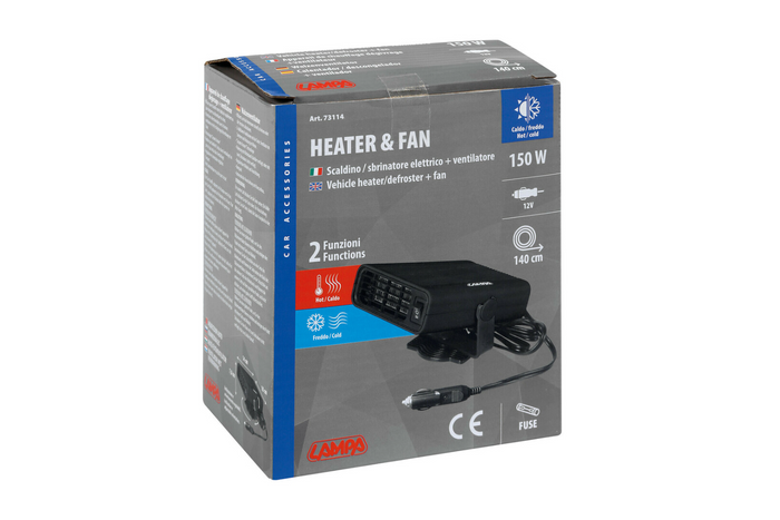 Chauffage de voiture, lampe chauffante et ventilateur 12V 150W