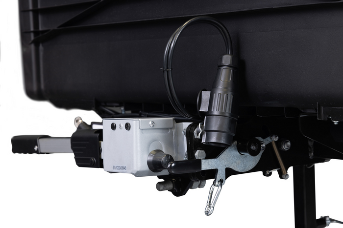 Coffre de rangement Towbox Camper Alpha noir LED (long) - coffre à bagages monté sur attelage