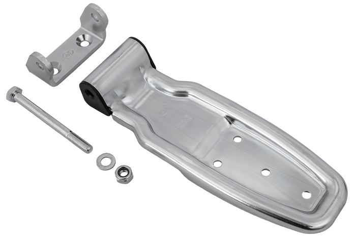 Charnière latérale avec support de montage STEELPRESS HB-01.270-02+UH-01 montage latéral complet de la remorque