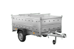 Remorque à un essieu sur ressorts 264x125 UNITRAILER GARDEN 264/R KIPP avec côtés BIS et bâche en aluminium