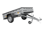 Remorque de voiture 200x125 UNITRAILER GARDEN 201 KIPP avec châssis H-0 et bâche grise