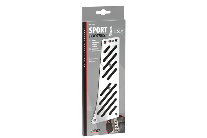 Repose-pieds route conducteur LAMPA en aluminium avec caoutchouc antidérapant