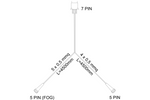 Faisceau de câblage électrique pour remorque ASPÖCK 58-1022-087, 4,5 m, connecteurs à baïonnette 7 broches, 2 x 5 broches