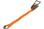 Ensemble de quatre courroies de transport UNITRAILER 12 m/25 mm/1 t orange avec tendeur