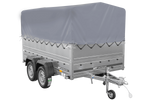 Remorque légère 264x150 UNITRAILER GARDEN 265/2 KIPP avec côtés BIS, châssis H-800 et bâche grise
