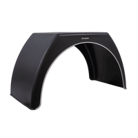 Garde-boue double pour remorque 15-16" DOMAR DK3120, passage de roue plat 1000/510 mm avec jante blanche