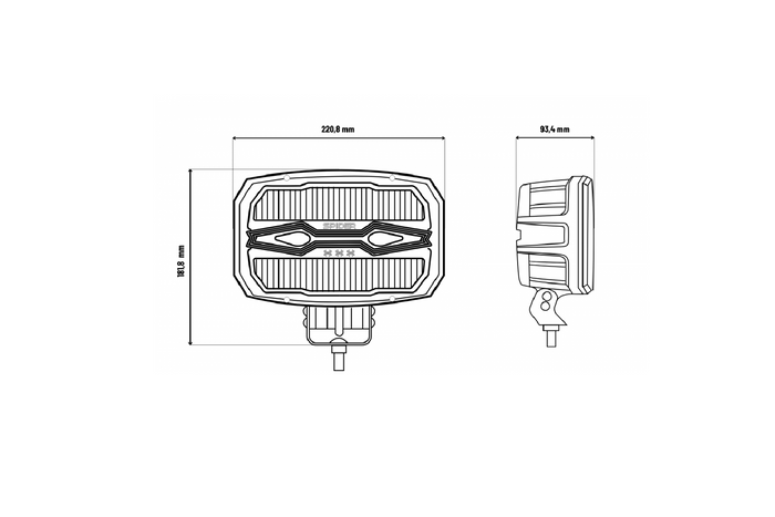 Lampe de travail, réflecteur LED KAMAR X-SPIDER NINJA L3443, 80 LED, 80 W
