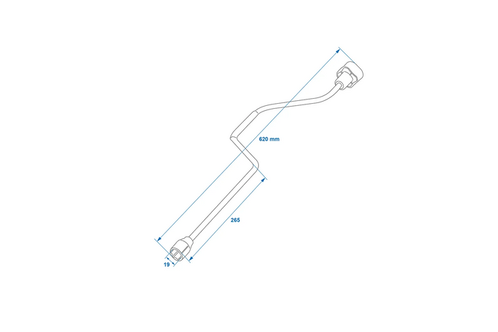 Manivelle pour support extensible ProPlus 360025 pour remorque 620 mm 19 mm