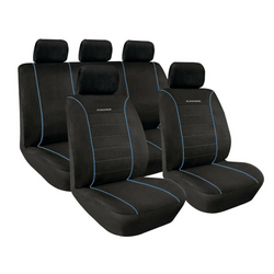 Ensemble de housses de sièges auto LAMPA Elegance bleues, pour sièges avant et arrière