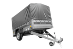 Remorque sur ressorts 230x125 UNITRAILER FORCE 230/R KIPP avec châssis H-800 et bâche grise