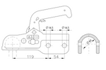 Attelage à boule WINTERHOFF WW 350-RC-H1414 pour remorque de 3500 kg avec timon tubulaire de 60 mm, en fonte