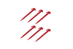 Lot de six piquets de tente ProPlus 364824, piquets en plastique pour la fixation des haubans, 19 cm