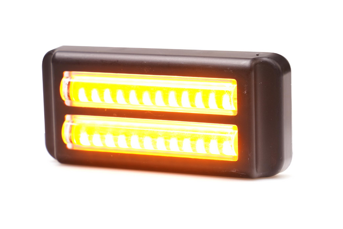 Lampe d'avertissement WAŚ 2469 W284 LED clignotante orange MAÎTRE/ESCLAVE