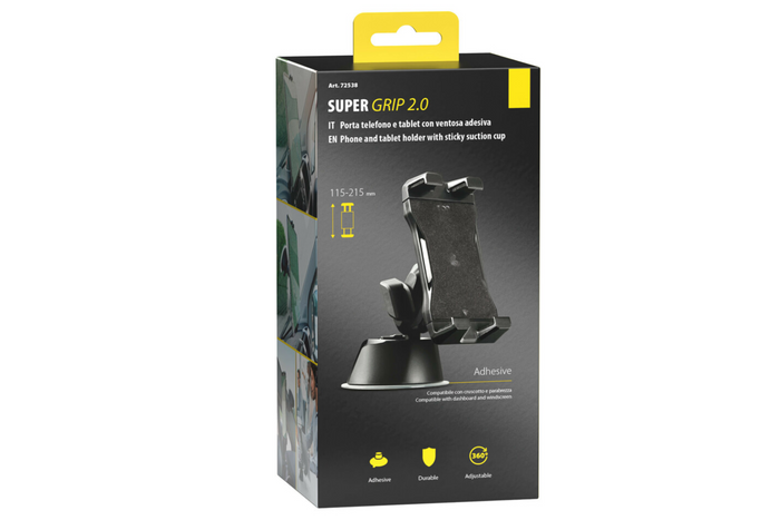 Support de téléphone/tablette LAMPA Super Grip avec ventouse autocollante