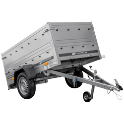 Remorque Garden Trailer 200 KIPP avec roue jockey et rehausses des ridelles