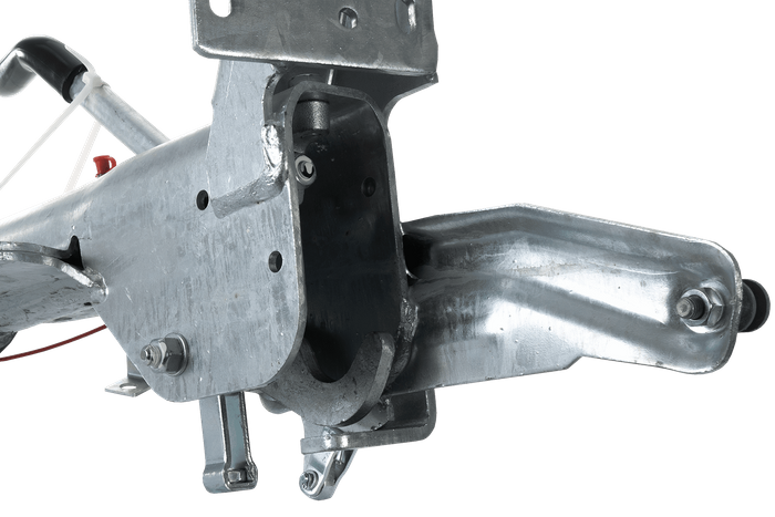Dispositif de dépassement KNOTT KF27B avec attelage K27A pour remorque de 2700kg avec timon en V et support de roue de support