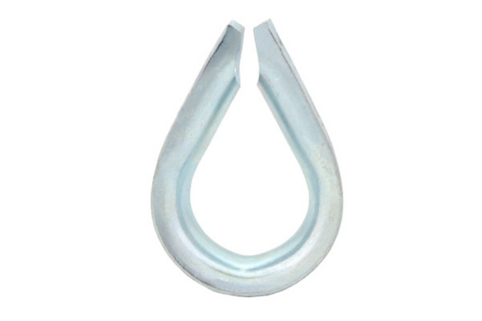 Cosse-coeur pour corde, câbles DROMET KU.6, en acier, 6 mm