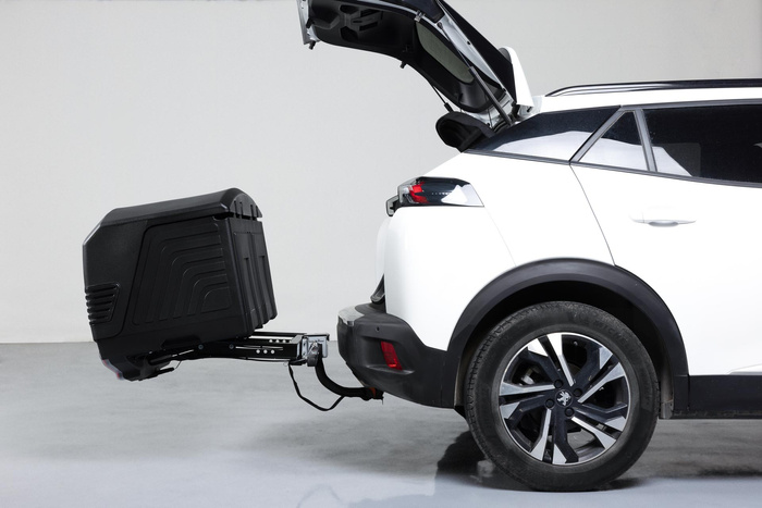 Towbox V3 Black LED Edition - Coffre à bagages monté sur attelage