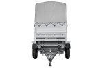 Remorque simple essieu 200x106 avec bâche haute, arceau, rehausses de ridelles et roue jockey - Garden Trailer 200 KIPP
