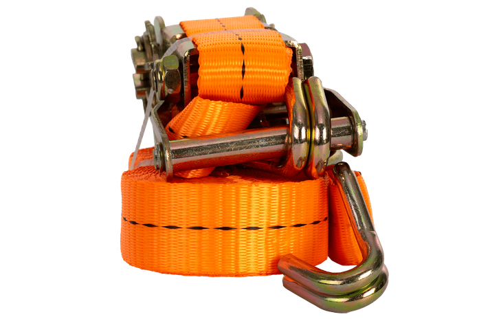 Courroie de transport orange UNITRAIER 6 m/25 mm/1 t avec tendeur