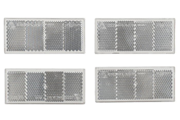 Lot: catadioptres autocollants blancs pour remorques