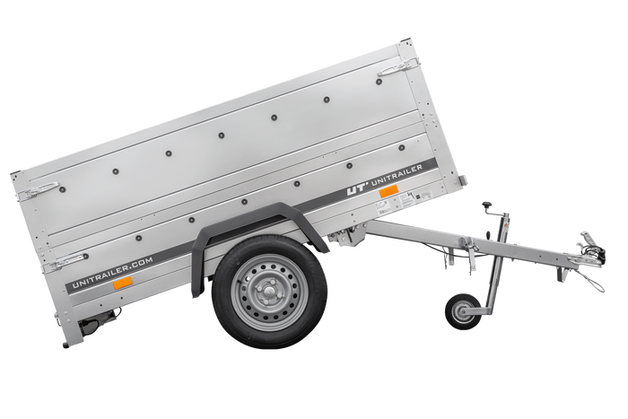 Remorque Garden Trailer 200 KIPP avec roue jockey et rehausses des ridelles