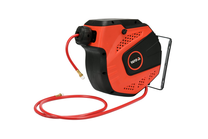 Dévidoir de tuyau pneumatique sur enrouleur automatique YATO YT-24243, 6,5 mm, 14 m