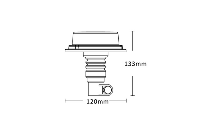 Lampe d'avertissement LED TT TECHNOLOGY TT.832, clignotant orange