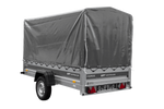 Remorque porte-voitures 264x125 UNITRAILER FORCE 264 KIPP avec châssis H-1100 et bâche grise