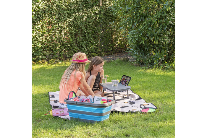 Panier de pique-nique pliable ProPlus 370315 avec couvercle et fonction table, 20 L