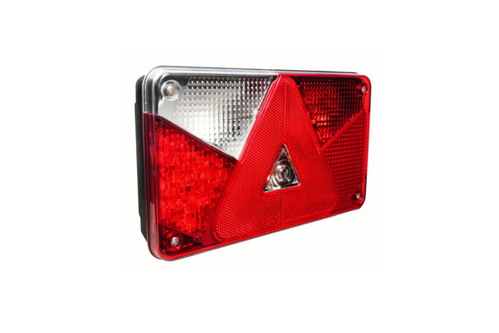 Feu arrière à LED multipoint ASPÖCK V, baïonnette 8 broches, 7 fonctions, gauche