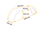 Garde-boue tandem pour remorque 13-14" DOMAR D29250, passage de roue plat 1500/220mm