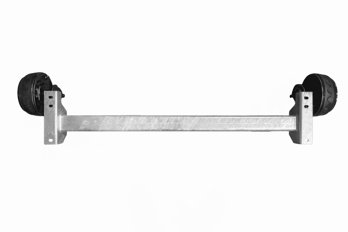 Essieu freiné KNOTT VGB13M pour remorque/porte-voitures 1350 kg, 1200 mm, 1550 mm, 5x112