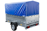 Remorque légère 230x125 UNITRAILER GARDEN 230 KIPP avec côtés BIS, châssis H-800 et bâche bleue